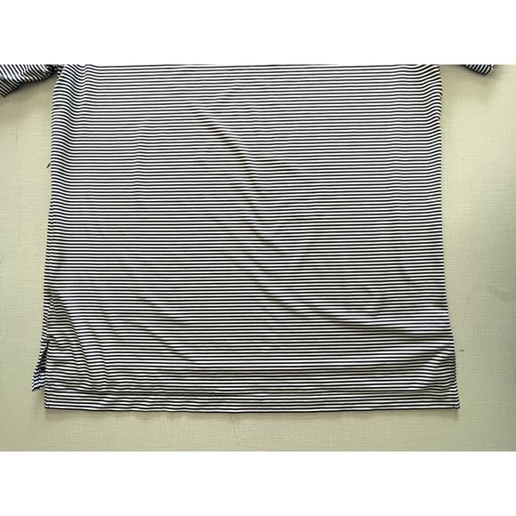 Peter Millar Sz L Golf Polo Black Stripe Summer Comfort Wicking Stretch Active - Picture 9 of 12